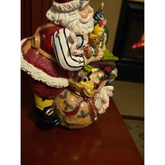Fitz and Floyd Toyland Santa Musical Figurine in Original Box - Picture 8 of 11